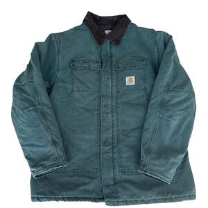 Carhartt Men's Teal Field Jacket with Black Collar